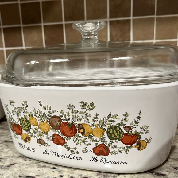 VTG CORNINGWARE A-5-B Spice Of Life 5 Qt L'Echalote La Marjolaine Le Romarin - Picture 3 of 8